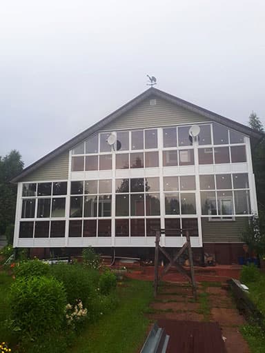 Панорамное остекление веранды